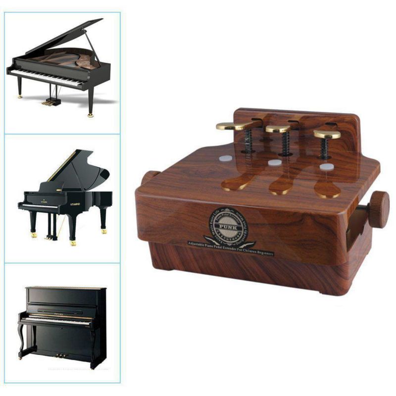 Extensor de Pedales para Piano Soarun Ajustable en Madera de Rosa