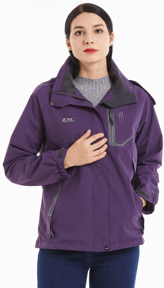 Chaqueta impermeable con capucha Diamond Candy para mujer