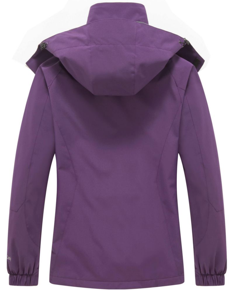 Chaqueta impermeable con capucha Diamond Candy para mujer