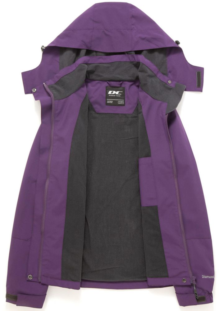Chaqueta impermeable con capucha Diamond Candy para mujer