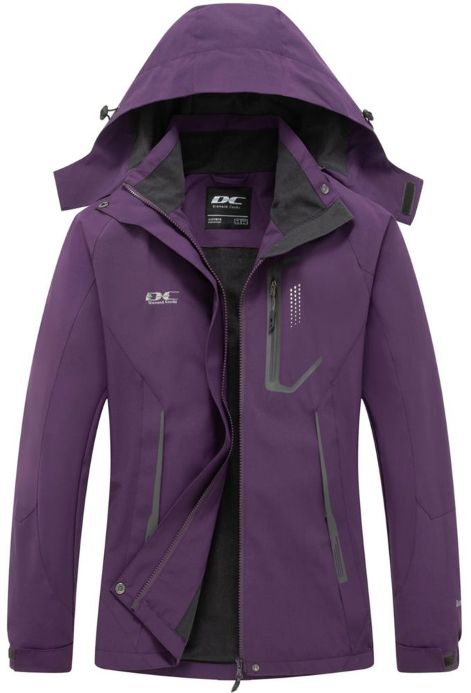 Chaqueta impermeable con capucha Diamond Candy para mujer