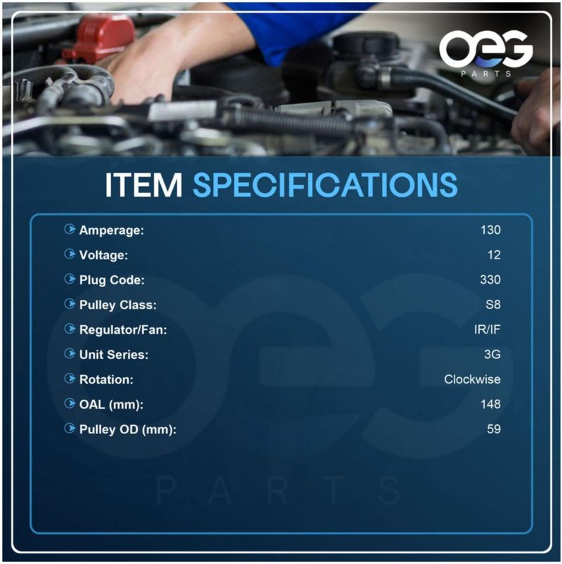 Alternador Parts Player 130A 12V Ford 1997-1998