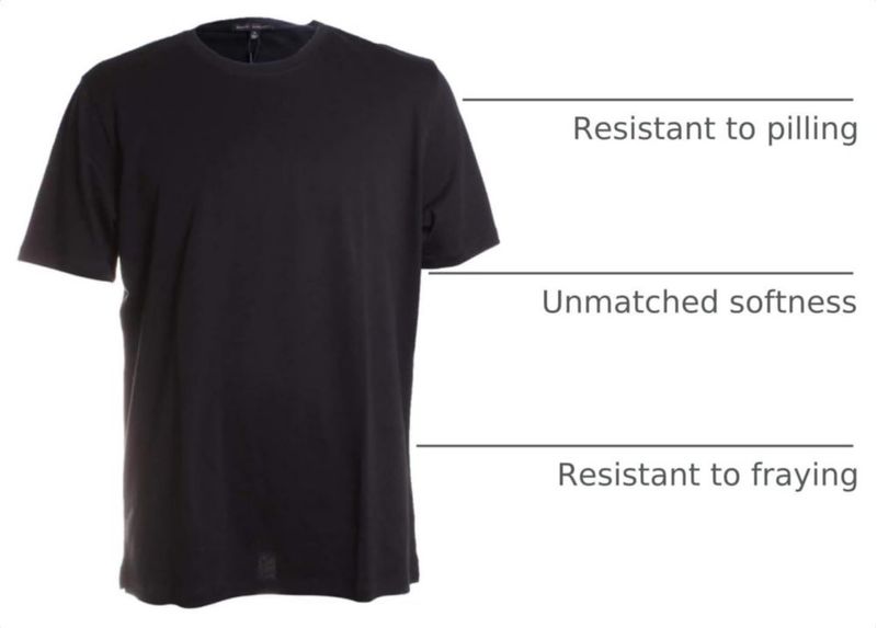 Camiseta Robert Barakett negra de cuello redondo talla grande