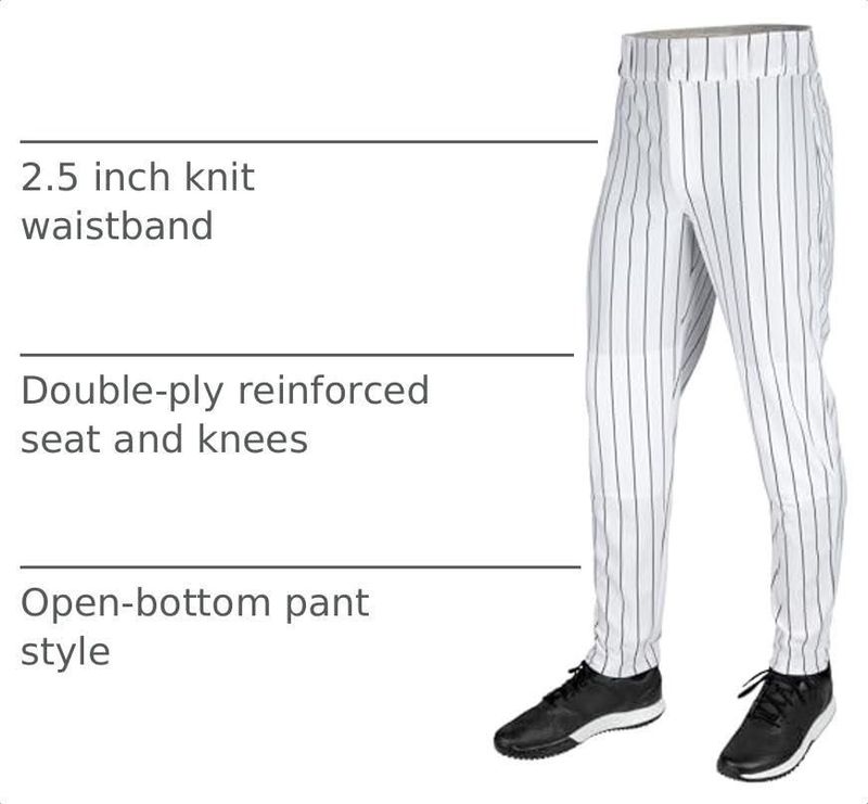 Pantalones de béisbol CHAMPRO Adulto L Blanco/Negro a rayas