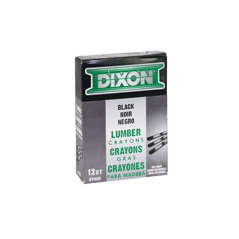 Crayones Dixon Negro Carbón - Caja de 12 (49400)