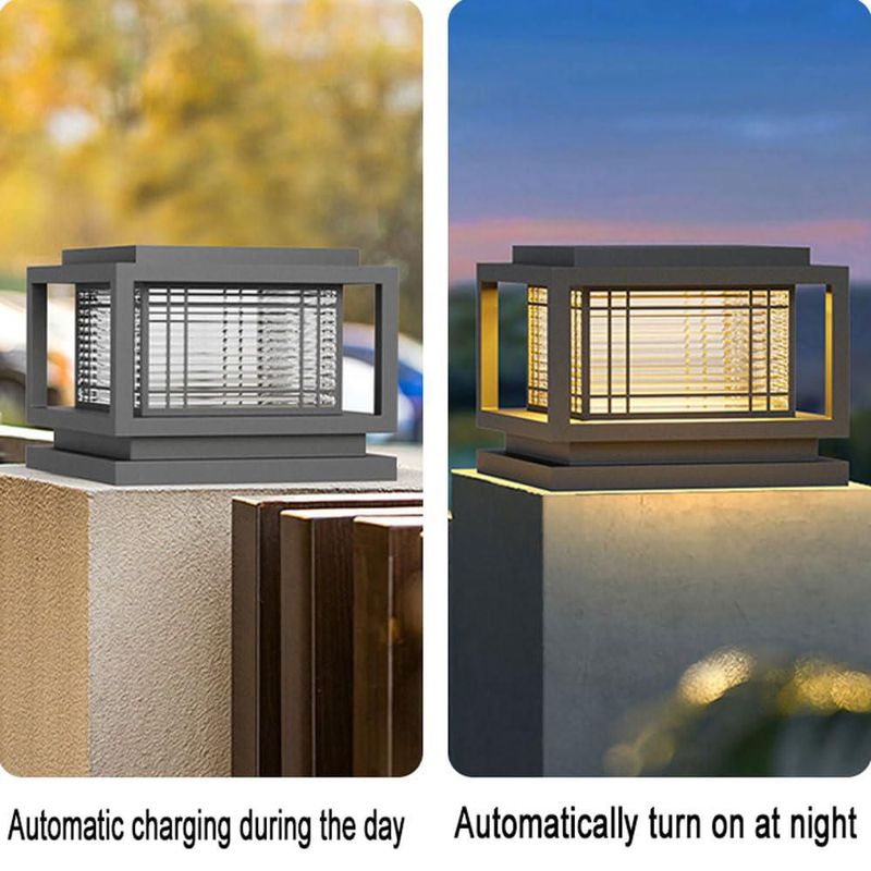 Luz Solar de Columna WENZIFI para Exterior Impermeable IP65