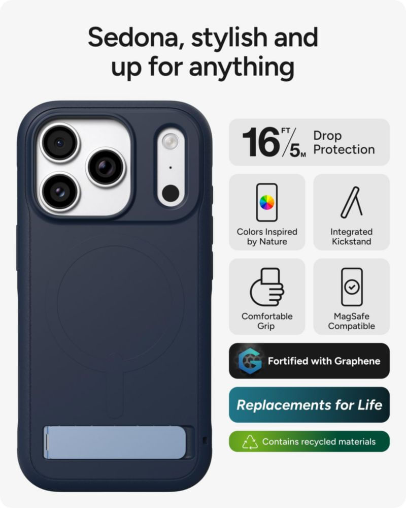 Funda ZAGG Sedona para iPhone 18/17 Pro Azul