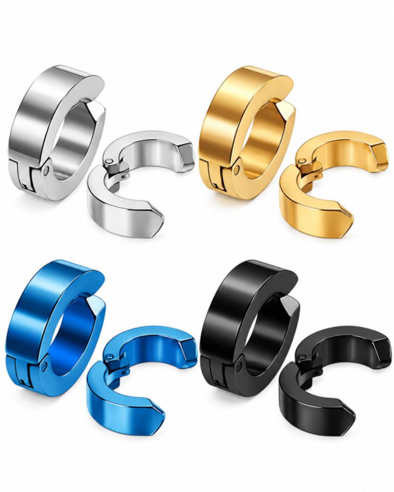 Pendientes Mudder 8 piezas sin perforar de clip