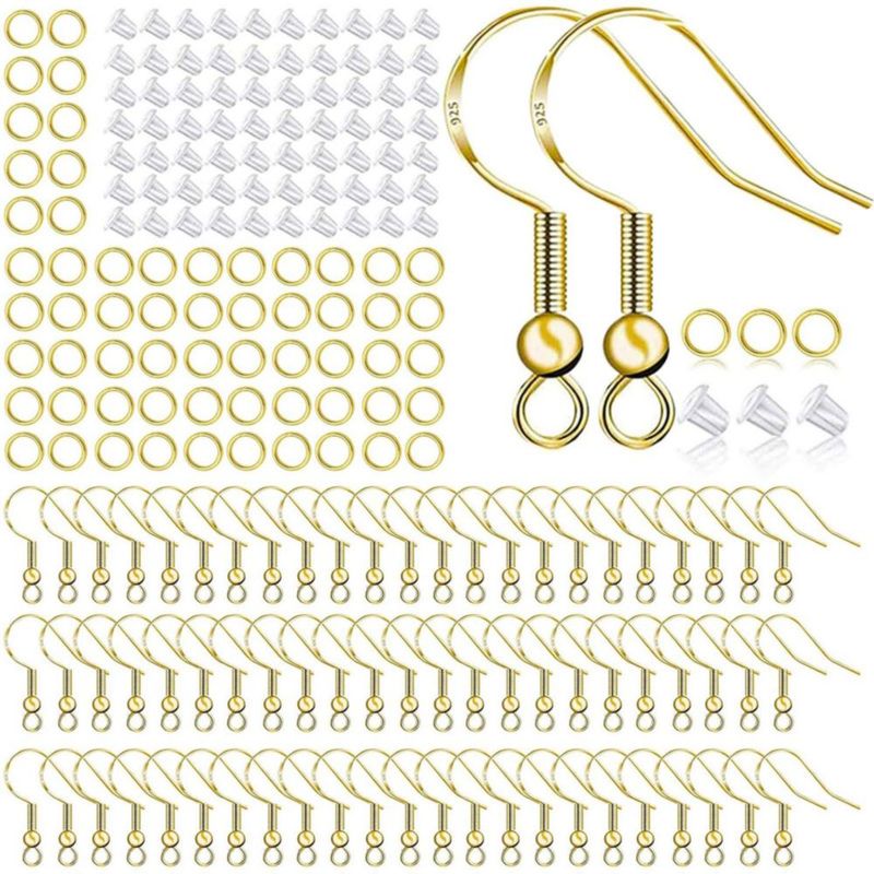 Ganchos para Aretes Huucky 75 pares de cobre chapado en plata