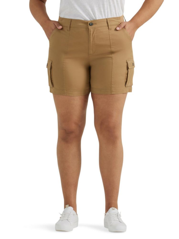 Pantalones cortos Lee Ultra Lux Cargo color Settler Tan entrepierna 15 cm