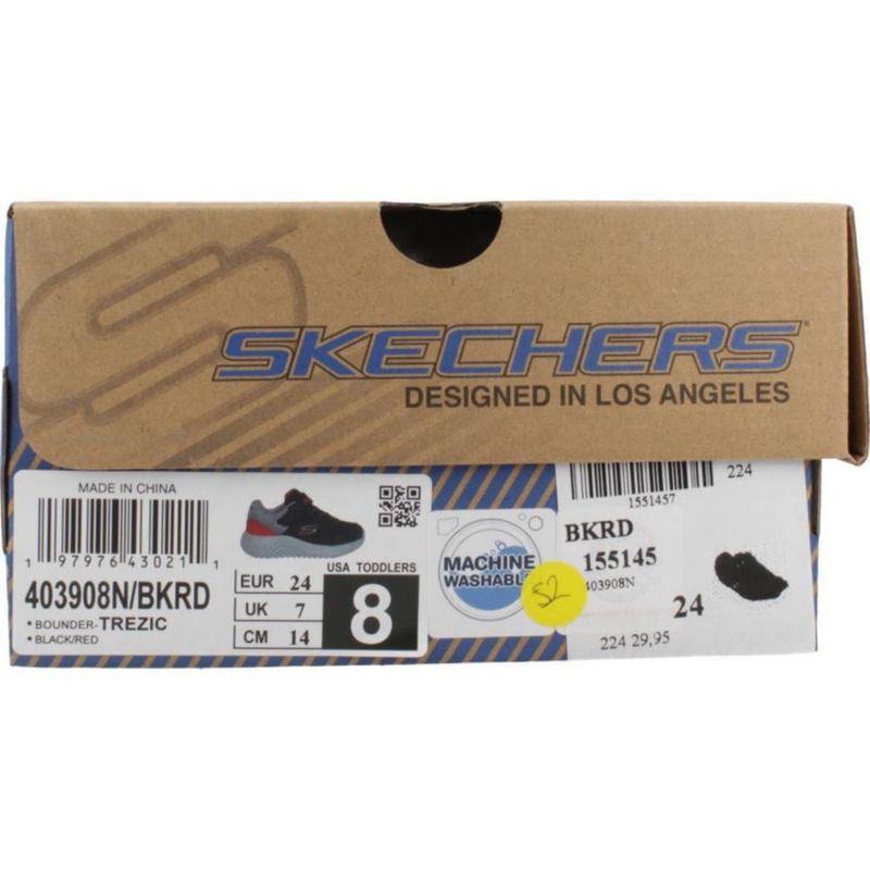 Zapatilla infantil Skechers Kids talla 10 negro/rojo