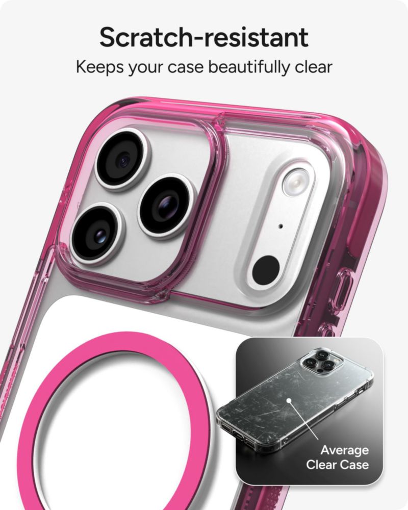 Funda ZAGG para iPhone 18/17 Pro Max rosa con soporte
