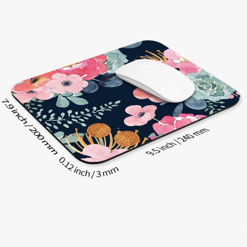 Alfombrilla de ratón Armanza 240 × 200 × 3 mm Flor rosa lavable