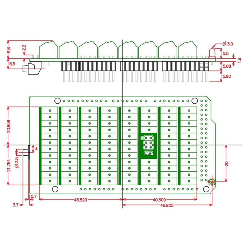 Bloque de Terminales Electrónicos-Salon para Arduino MEGA-2560