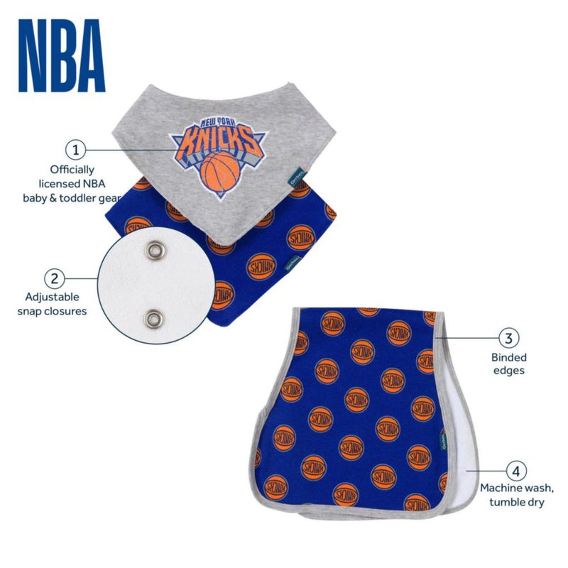 Babero para comida Gerber New York Knicks talla única