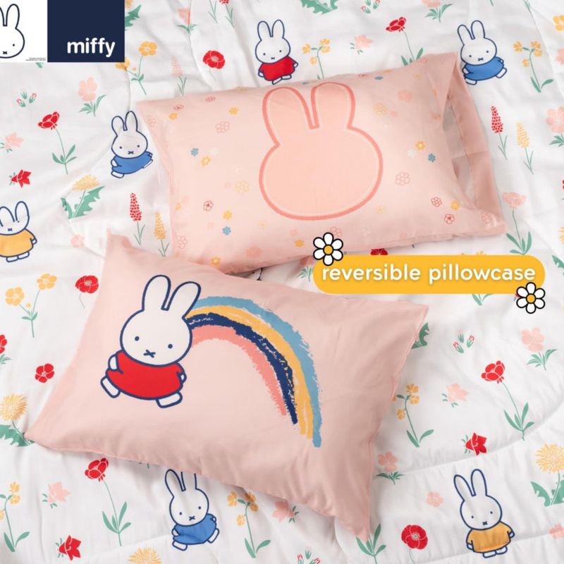 Juego de cama reversible Franco Twin Miffy de 5 piezas – Tamaño individual