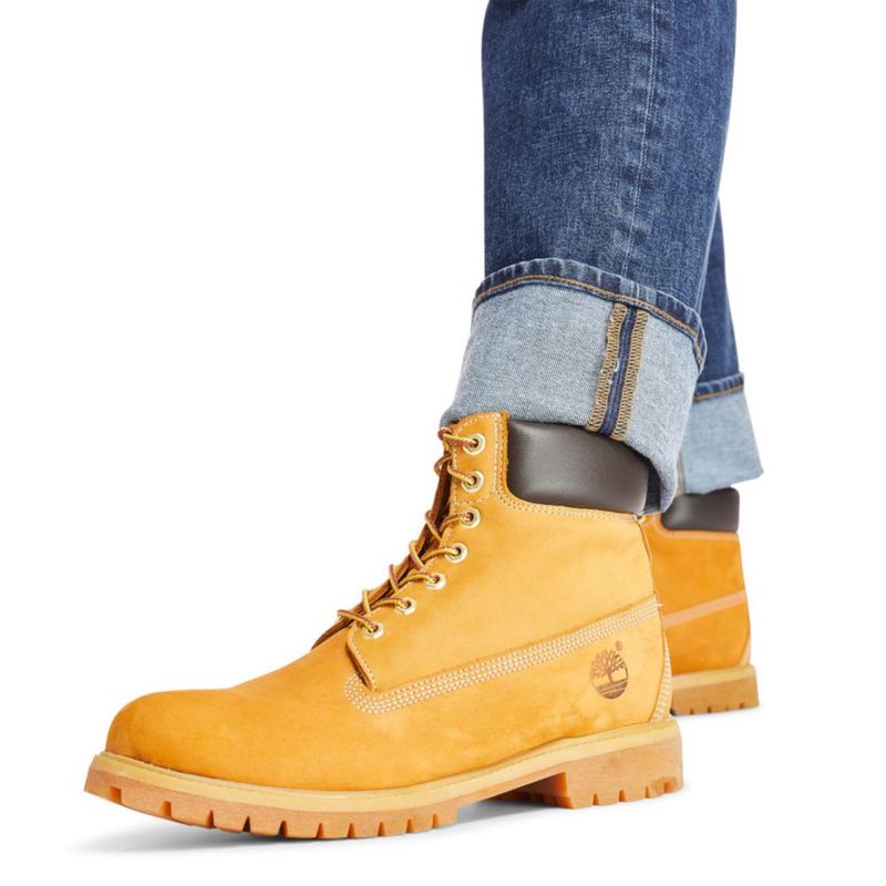 Bota Timberland Classic 6" Impermeable Color Trigo Talla Ancha (7)