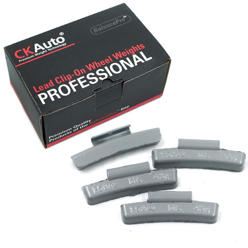 Pesos de rueda CKAuto 43 g con clip para llantas de aleación – 25 piezas