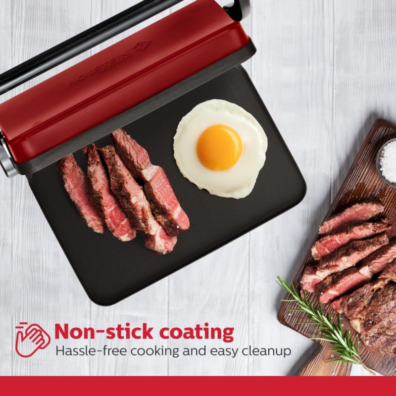Sandwichera Eléctrica Holstein Housewares para 2 Rebanadas Roja