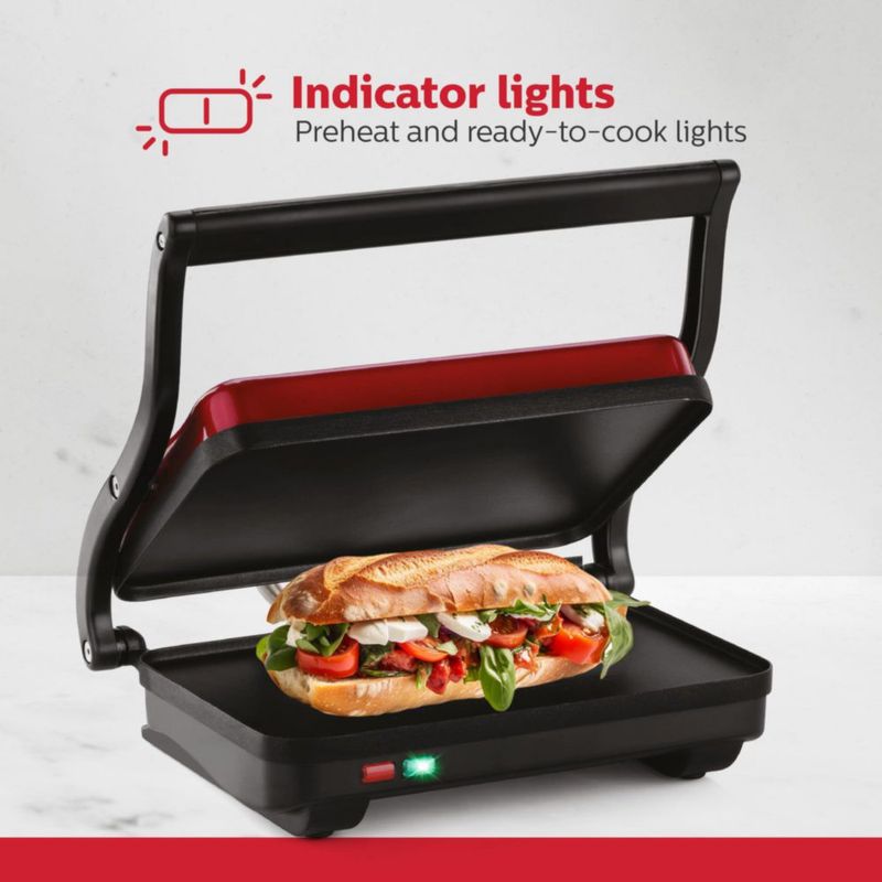 Sandwichera Eléctrica Holstein Housewares para 2 Rebanadas Roja