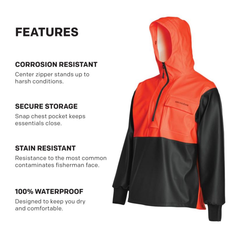 Anorak Grundéns Neptune Naranja Talla S