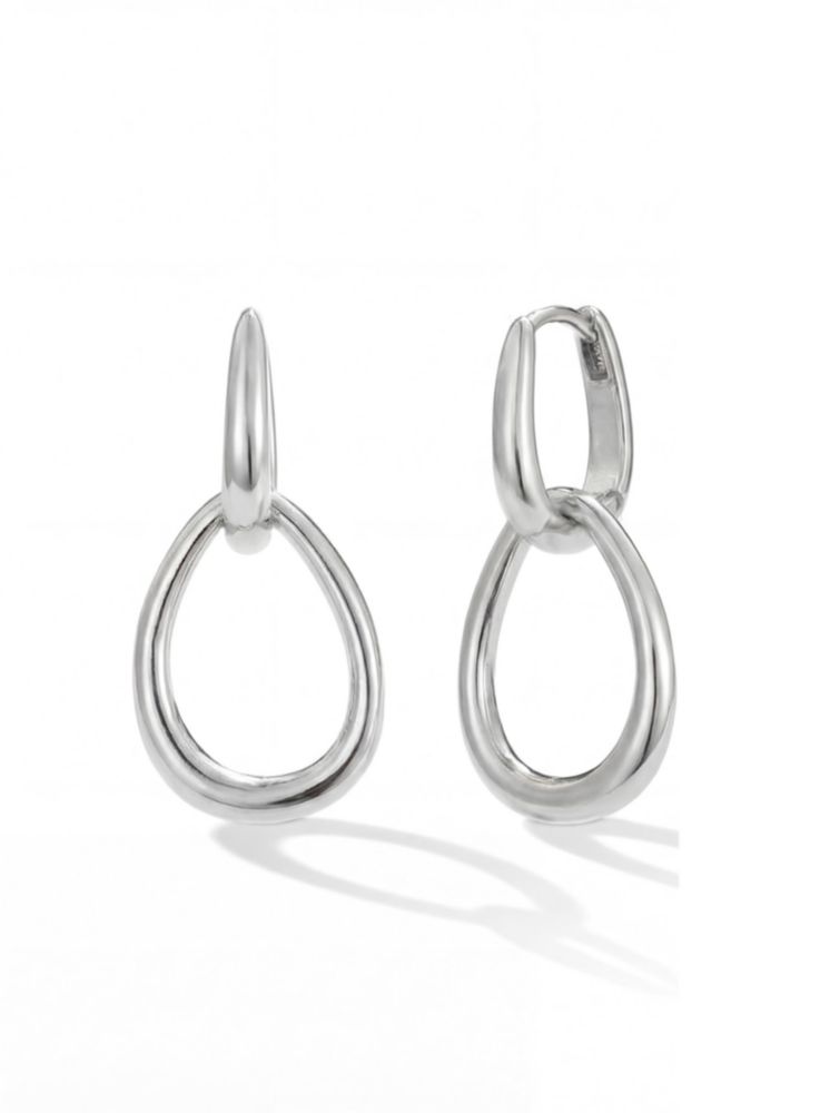 Pendiente MUMREUES de plata colgante tipo huggie 26 cm 395 g