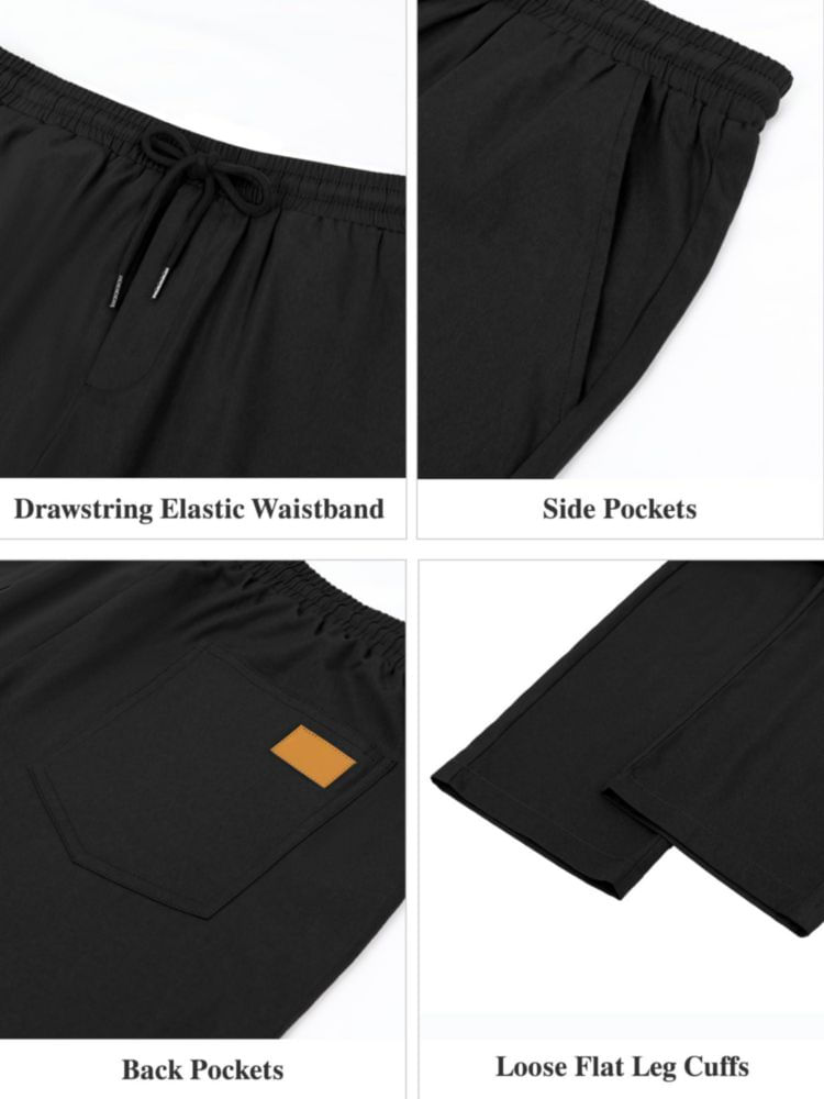 Pantalones Comdecevis Corte Relajado Negro XXL (40)