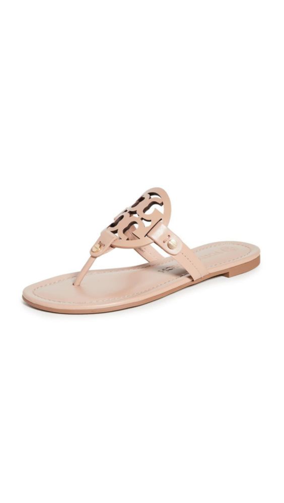 Sandalia Tory Burch Miller color arena claro talla US 13