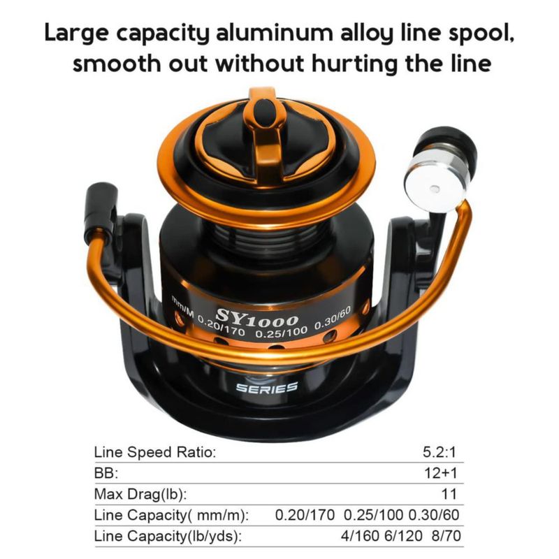 Carrete de Pesca QINGLER 12+1 BB Ligero 5 oz