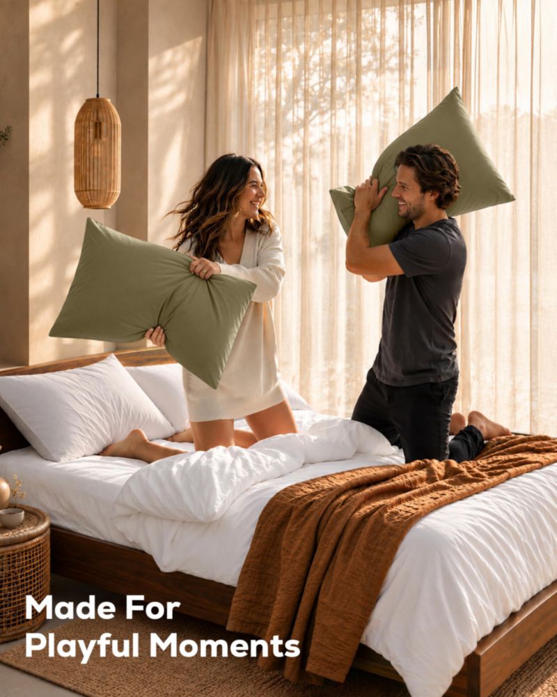 Fundas de almohada Utopia Bedding 2 piezas color oliva ultra suave