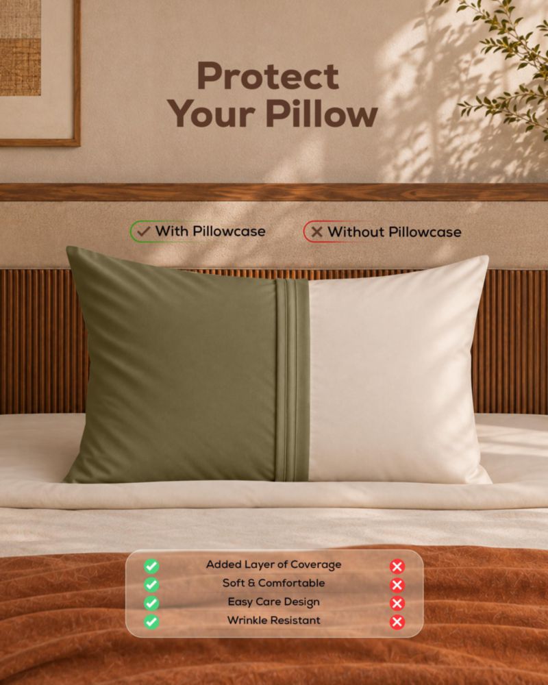 Fundas de almohada Utopia Bedding 2 piezas color oliva ultra suave