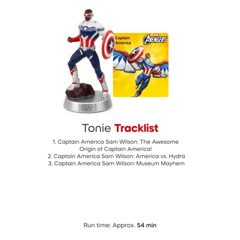 Figura de acción Tonies Marvel Pack de 3: Spider-Man Iron Man y Capitán América (Sam Wilson)