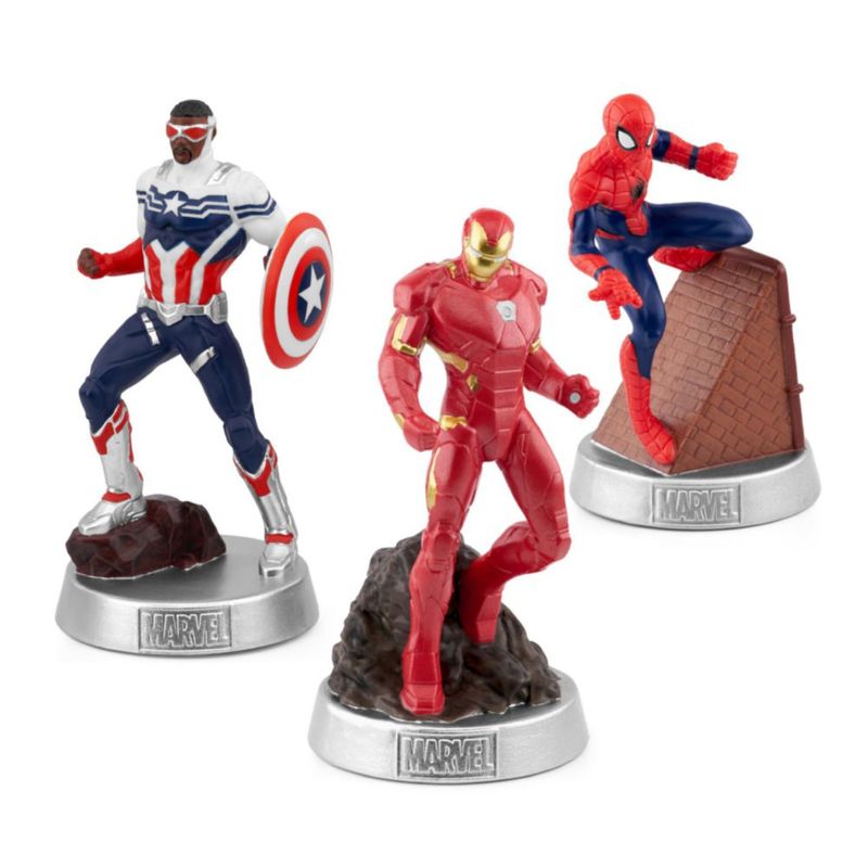 Figura de acción Tonies Marvel Pack de 3: Spider-Man Iron Man y Capitán América (Sam Wilson)