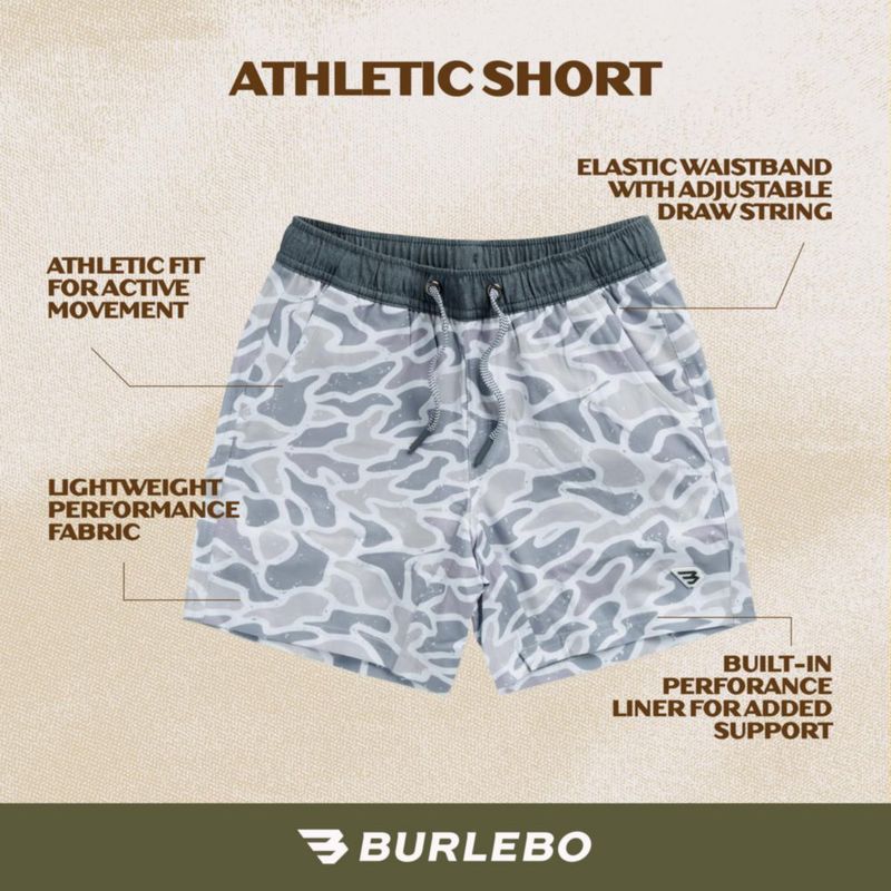 Shorts Burlebo Blanco Camo Deportivo de Alto Rendimiento