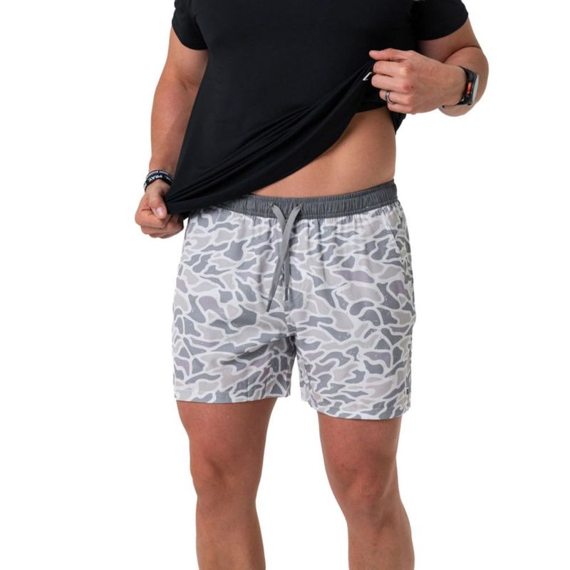 Shorts Burlebo Blanco Camo Deportivo de Alto Rendimiento