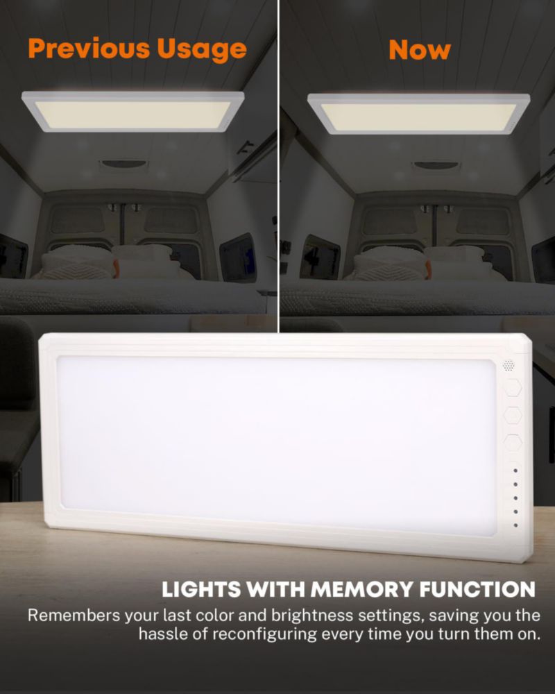 Luz interior para autocaravana Kohree 12 V 42 cm regulable 15 W