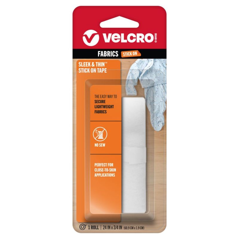 Cinta de gancho y bucle VELCRO 61 cm x 19 cm Blanco