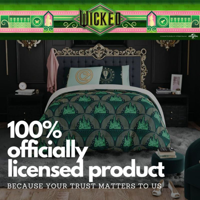 Juego de ropa de cama Franco Queen de 7 piezas reversible Wicked Lux