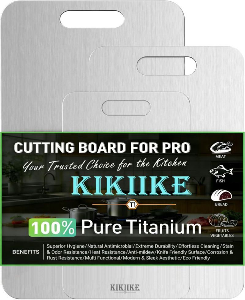 Juego de 3 tablas de cortar de titanio KIKIIKE