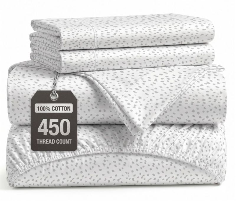 Juego de sábanas LANE LINEN King 450 hilos Satén de algodón