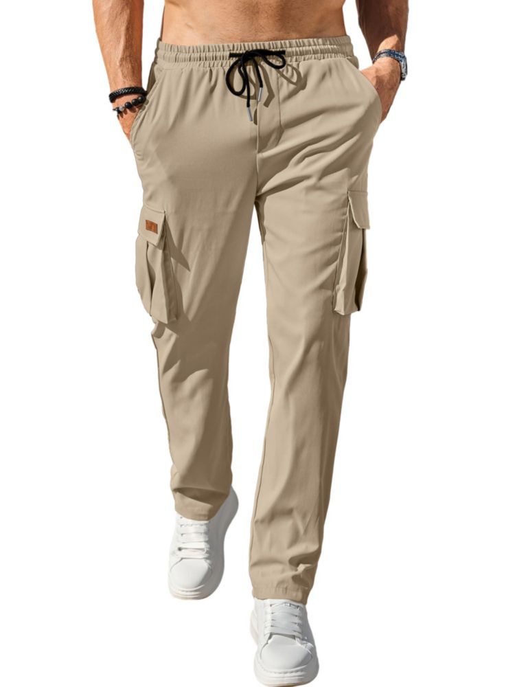 Pantalones Cargo Comdecevis XL (38) Caqui Oscuro Poliéster