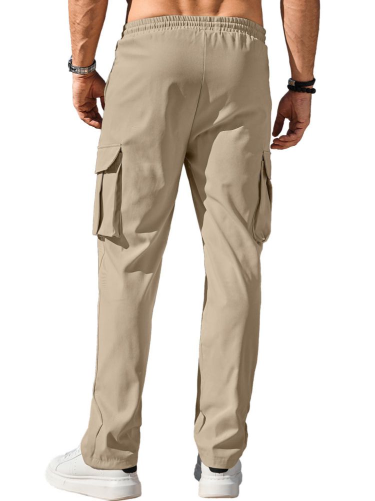 Pantalones Cargo Comdecevis XL (38) Caqui Oscuro Poliéster
