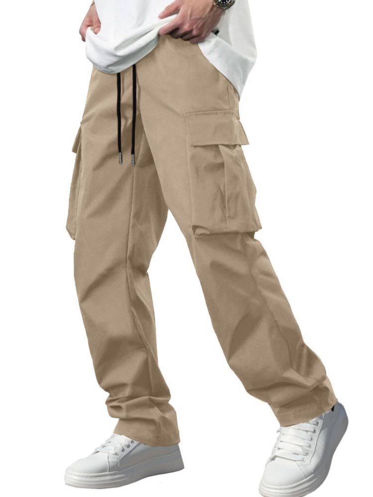 Pantalones Cargo Comdecevis XL (38) Caqui Oscuro Poliéster
