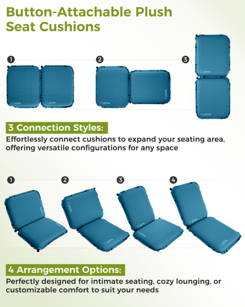 Cojín Inflable para Asiento ATEPA XL 42 cm Azul