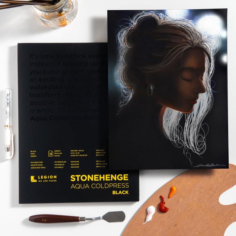 Bloc de papel Stonehenge Aqua 20x25 cm 15 hojas 300 g/m²