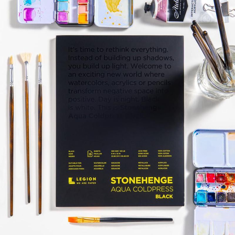 Bloc de papel Stonehenge Aqua 20x25 cm 15 hojas 300 g/m²