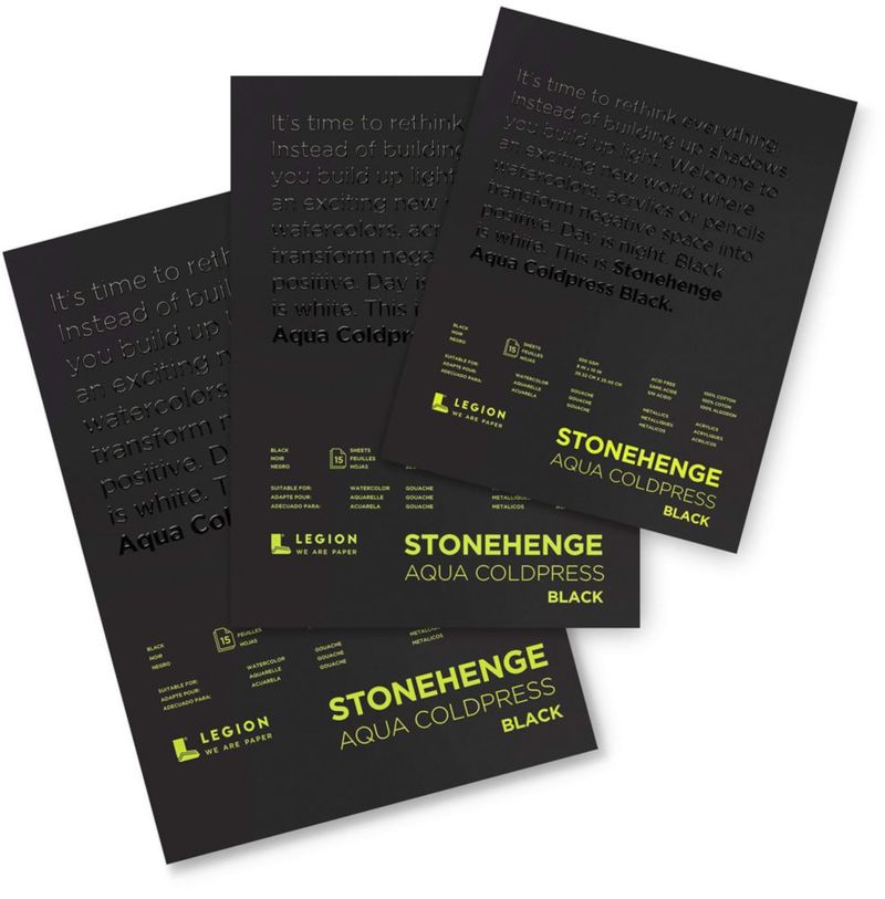 Bloc de papel Stonehenge Aqua 20x25 cm 15 hojas 300 g/m²