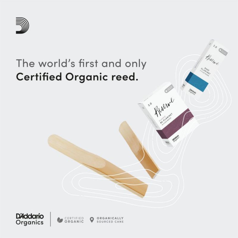 Cañas D'Addario Organic Reserve para clarinete bajo fuerza 3.0 paquete de 5