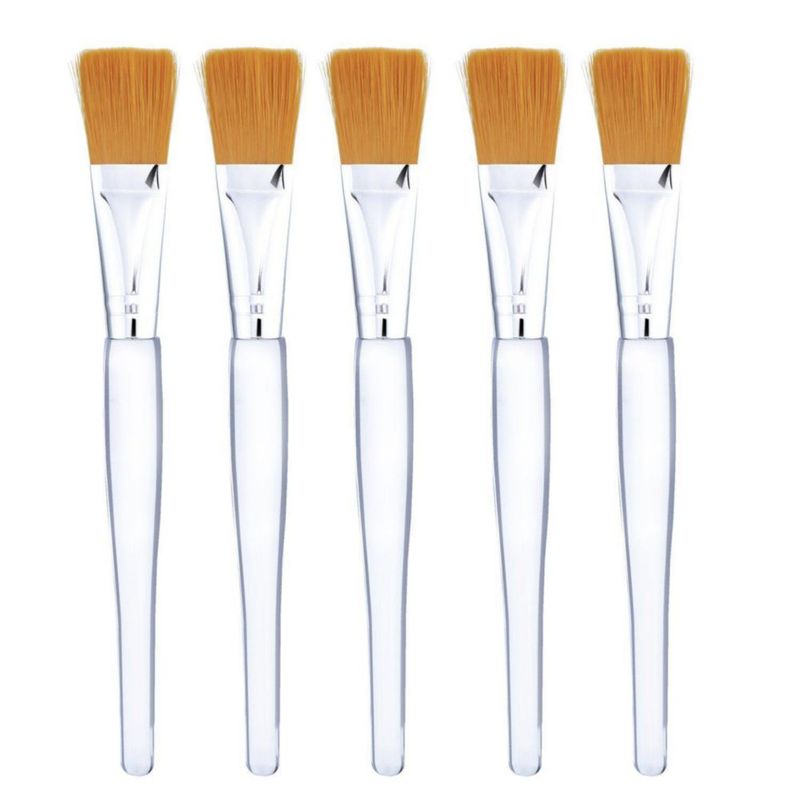 Brochas Faciales Mudder Pack de 5 - Mango Amarillo 17 cm