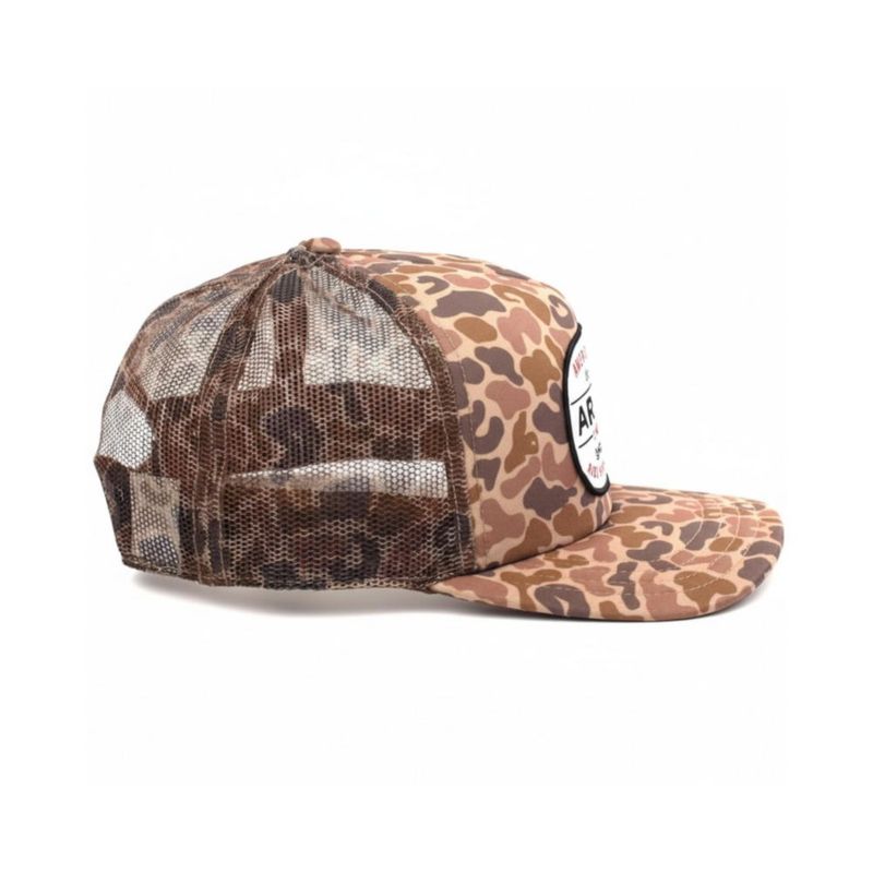 Gorra ARIAT Heritage Patch Snapback con camuflaje de pato y malla